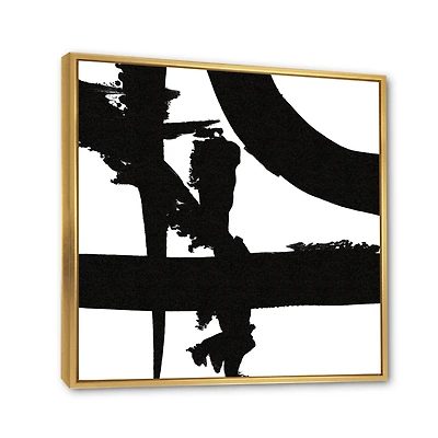 Black and White Crossing Paths I Canvas