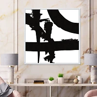 Black and White Crossing Paths I Canvas