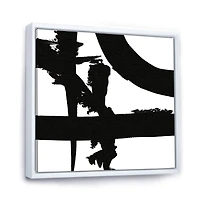 Black and White Crossing Paths I Canvas