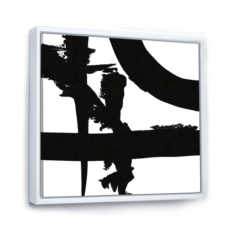 Black and White Crossing Paths I Canvas
