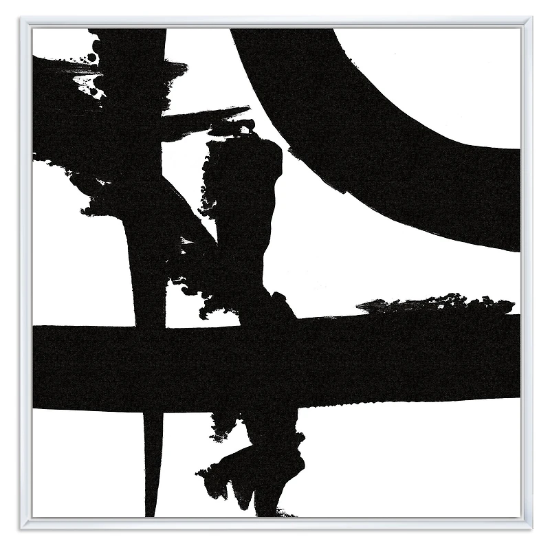 Black and White Crossing Paths I Canvas