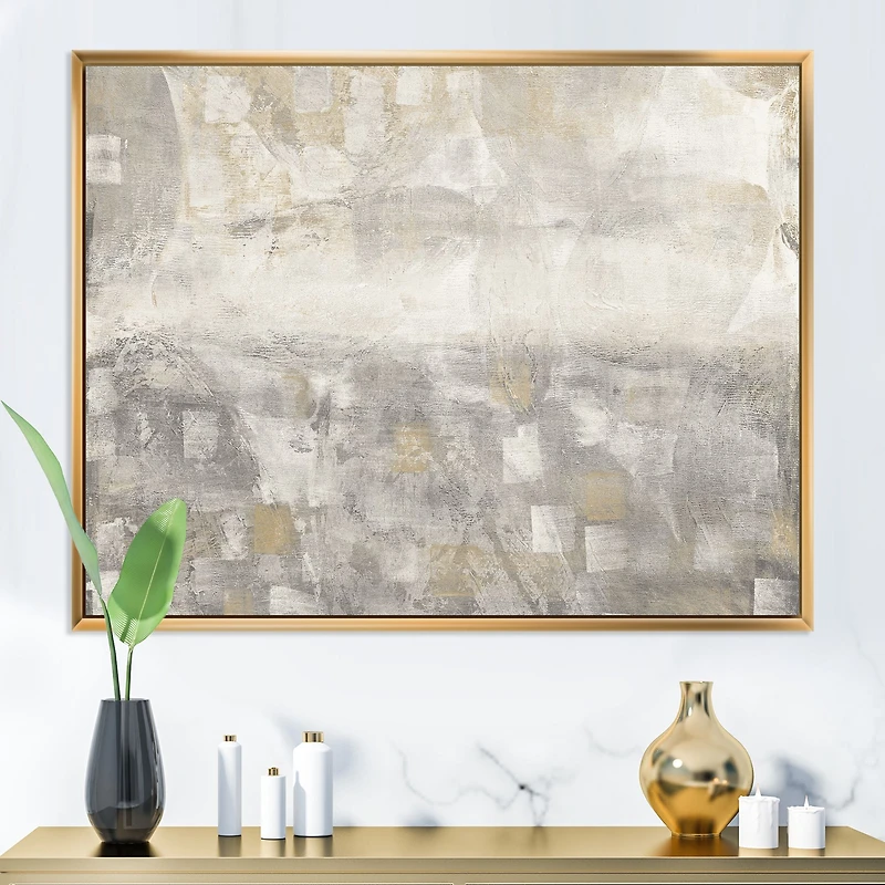 Gray Abstract Watercolor  Canvas