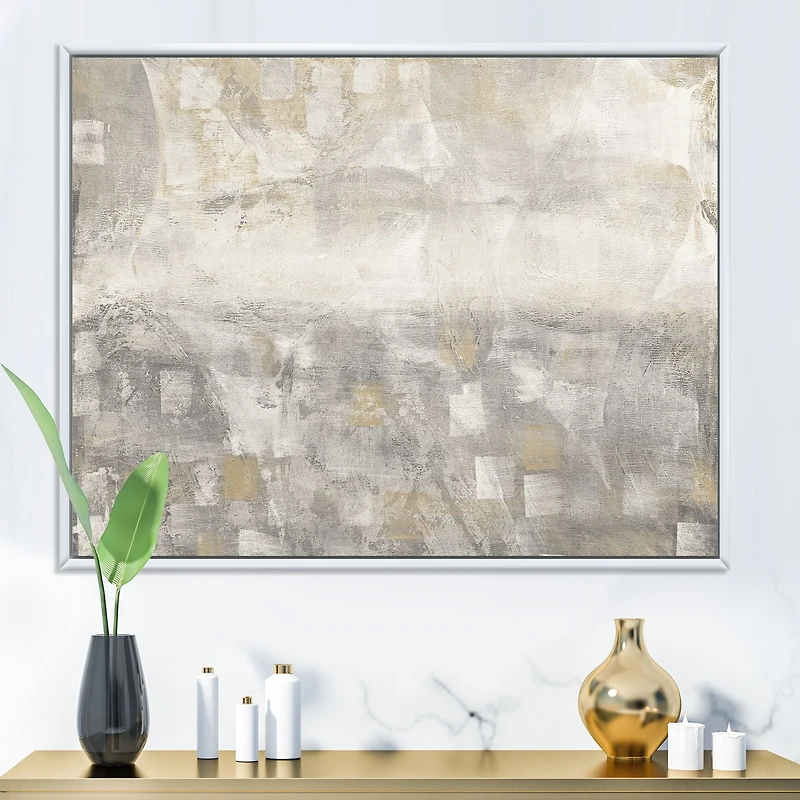 Gray Abstract Watercolor  Canvas