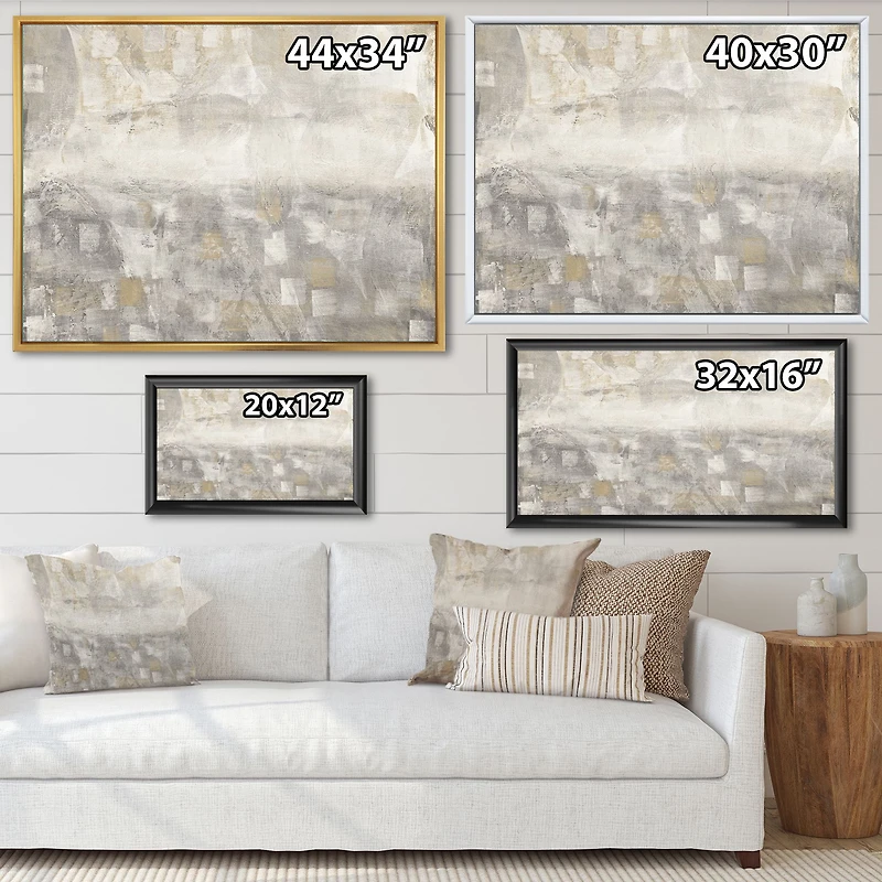 Gray Abstract Watercolor  Canvas