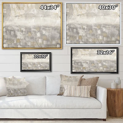 Gray Abstract Watercolor  Canvas