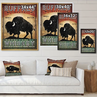 Vintage Buffalo Whiskey  Wall Art