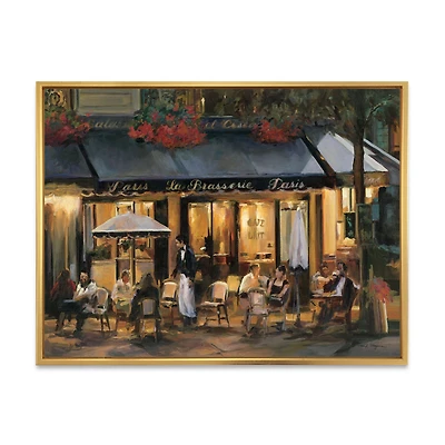 La Brasserie of Champs Élysées Paris Canvas Wall Art