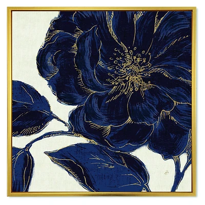 Dark Rose Gilded Gold  Canvas Wall Art Print