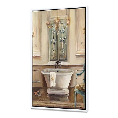 Vintage Paris Bathtub Painting  Wall Art
