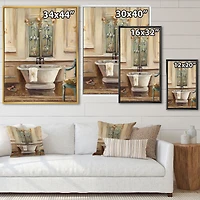 Vintage Paris Bathtub Painting  Wall Art