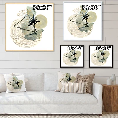 Abstract of Mountains Moon and Tree Wall Art