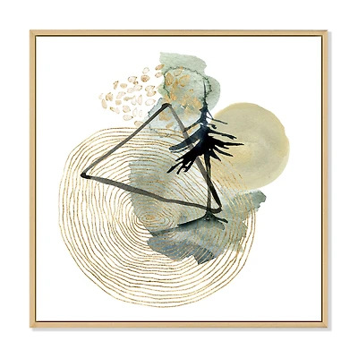 Abstract of Mountains Moon and Tree Wall Art