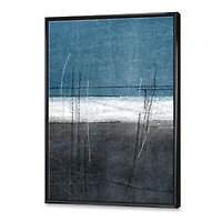 Teal Meets Grey Abstract Art  Wall