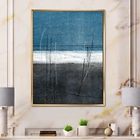 Teal Meets Grey Abstract Art  Wall