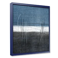 Teal Meets Grey Abstract Art  Wall