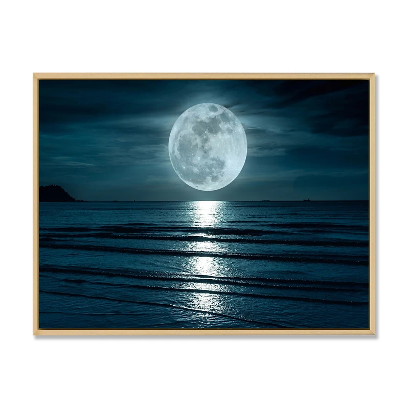 Super Moon Over The Sea I  Wall Art