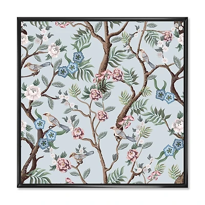 Chinoiserie with Birds and Peonies X  Wall Art