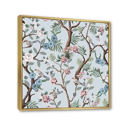 Chinoiserie with Birds and Peonies X Wall Art