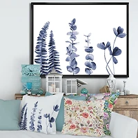Navy Blue Eucalyptus I Wall Art