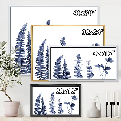 Toile « Navy Blue Eucalyptus I »