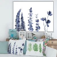 Navy Blue Eucalyptus I Wall Art