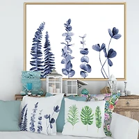 Navy Blue Eucalyptus I Wall Art