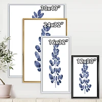 Navy Blue Eucalyptus II  Wall Art