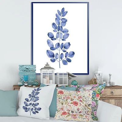 Navy Blue Eucalyptus II Wall Art
