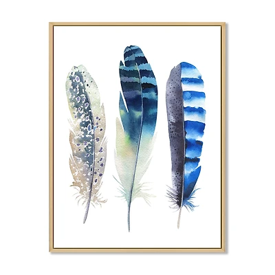 Colourful Boho Feathers I  Wall Art