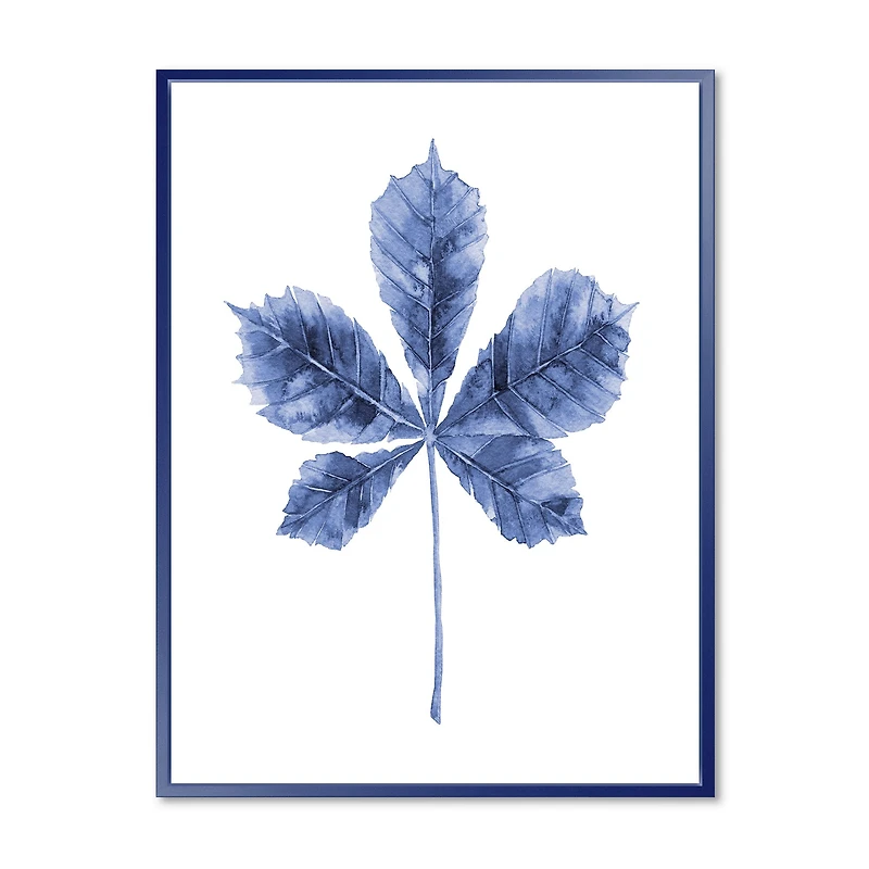 Toile « Navy Blue Chestnut Leaf »