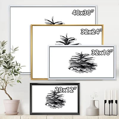 Conifer Cone Monochrome Wall Art