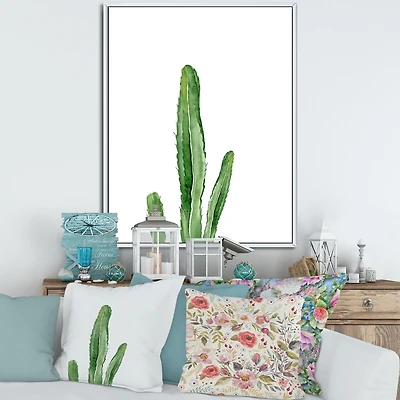 Green Cactus South Western Plant Botanical Detail  Wall Art