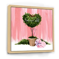 Heart Shaped Valentine House Plant  Wall Art