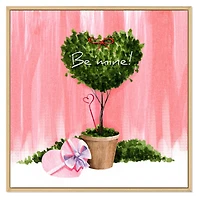 Heart Shaped Valentine House Plant  Wall Art