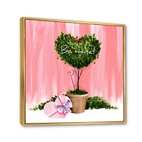 Heart Shaped Valentine House Plant  Wall Art