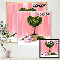 Heart Shaped Valentine House Plant  Wall Art