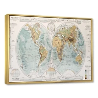 Ancient Map of The World II Wall Art