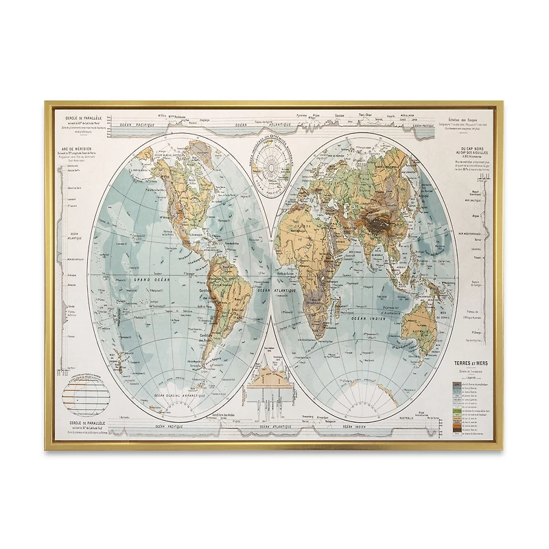 Ancient Map of The World II Wall Art