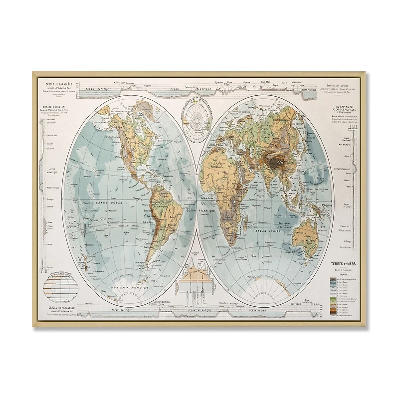 Ancient Map of The World II Wall Art