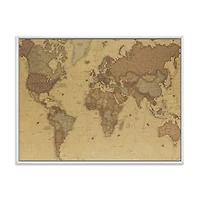 Ancient Map of The World III Canvas Wall Art