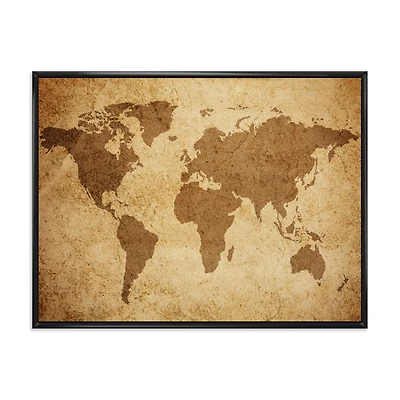 Ancient Map of The World V Canvas Wall Art