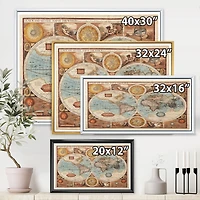 Ancient Map of The World VIII Wall Art