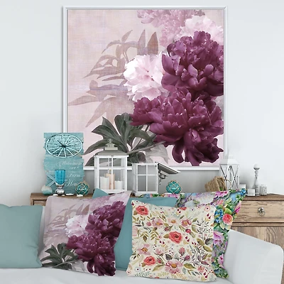 Vintage Purple and Pink Flowers I  Wall Art