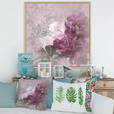 Vintage Purple and Pink Flowers II  Wall Art