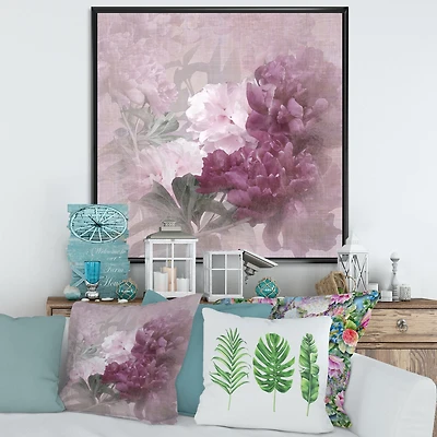 Vintage Purple and Pink Flowers II  Wall Art