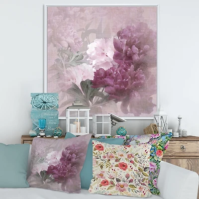 Vintage Purple and Pink Flowers II  Wall Art