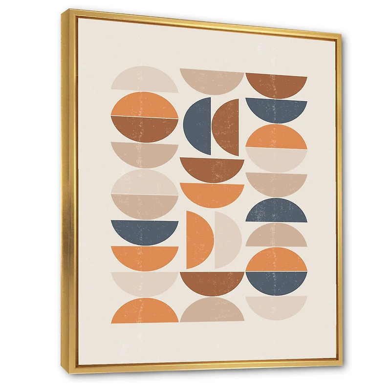Abstract Sun and Moon S Blue Orange  Wall Art