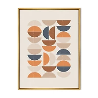 Abstract Sun and Moon S Blue Orange  Wall Art