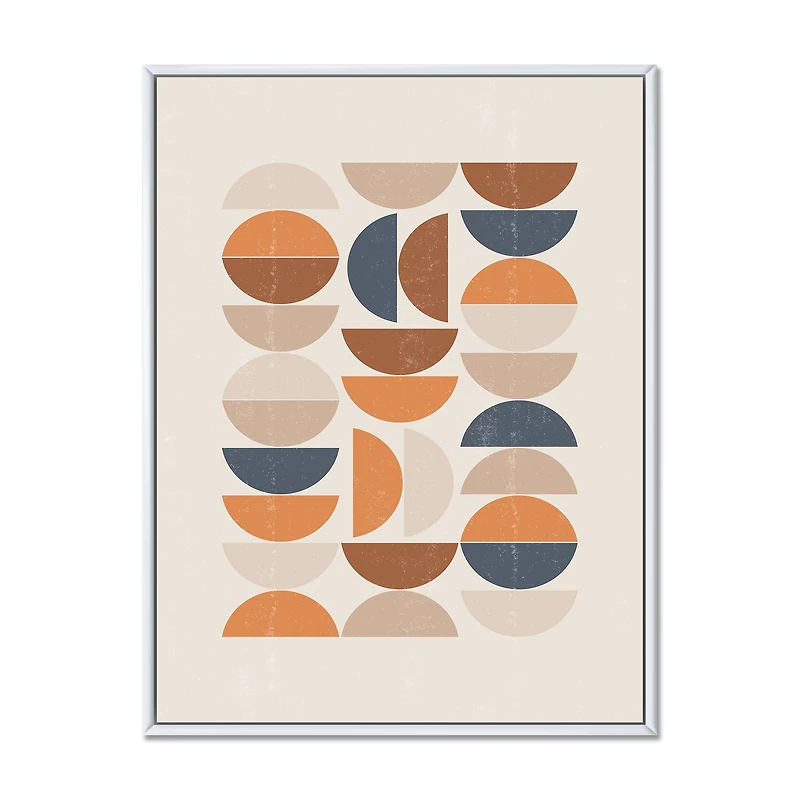 Abstract Sun and Moon S Blue Orange  Wall Art