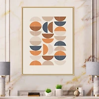 Abstract Sun and Moon S Blue Orange  Wall Art